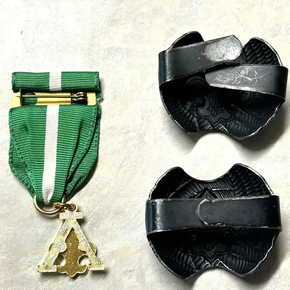 Vintage Boy‎ Scout Training Award and 2 Neckerchief Scarf Tie Memorabilia